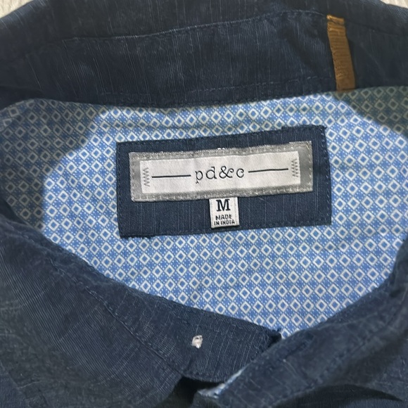 Pd&c blue button down shirt size medium - Picture 3 of 5
